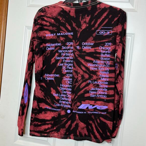 Post Malone 2019 Concert Shirt Hollywood's Bleeding Small - Picture 2 of 7